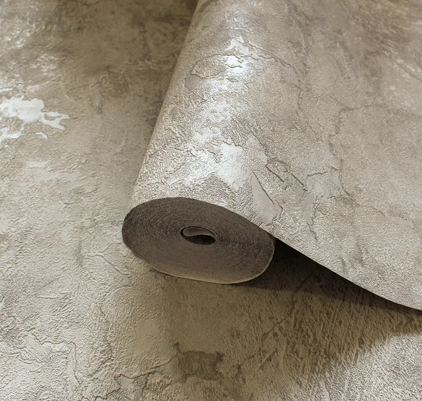 Gray Embossed Wallpaper – Natural Glittering (24109-3)